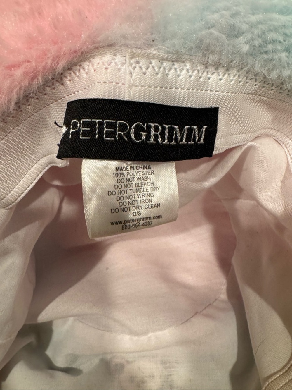Peter Grimm x Grateful Dead Pastel Pink and Light Blue Plush Fuzzy Bucket Hat - Picture 6 of 6